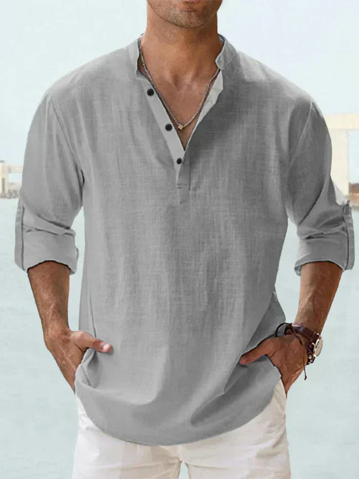 Joshua | Men's Relaxed Long Sleeve Shirt — All-Season