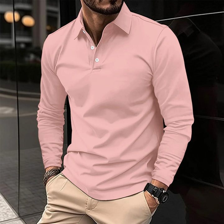 Luca | Men's Classic Long-Sleeve Polo Shirt — Relaxed Fit