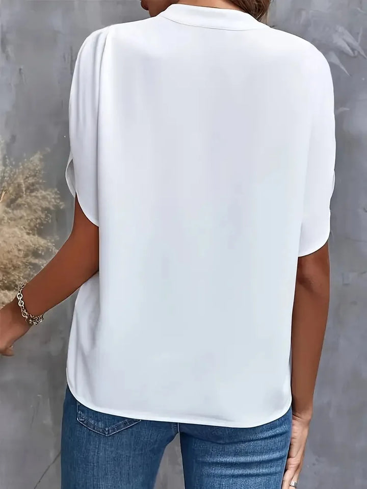Alice | Women's Elegant V-Neck Blouse — Relaxed Fit