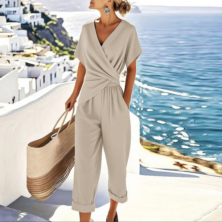 Colleen™ | Women's Elegant Two-Piece Wrap-Front Set