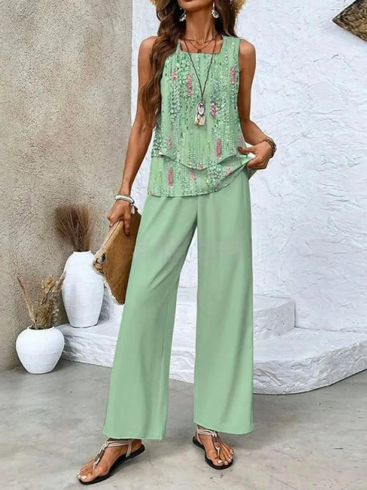 Katherine | Women's Elegant Two-Piece Summer Set — Loose Fit