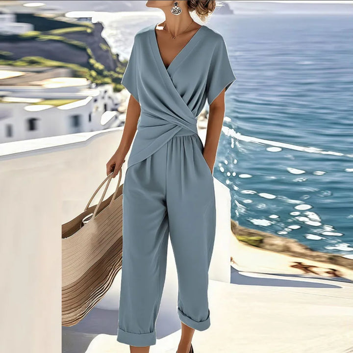 Colleen™ | Women's Elegant Two-Piece Wrap-Front Set