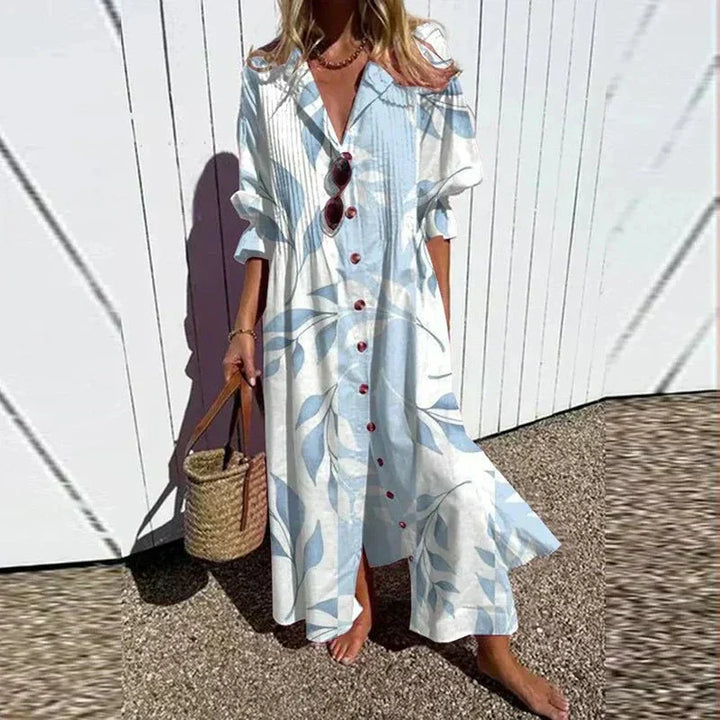 Rimmey | Women's Boho Maxi Dress — Flowy V-Neck Style