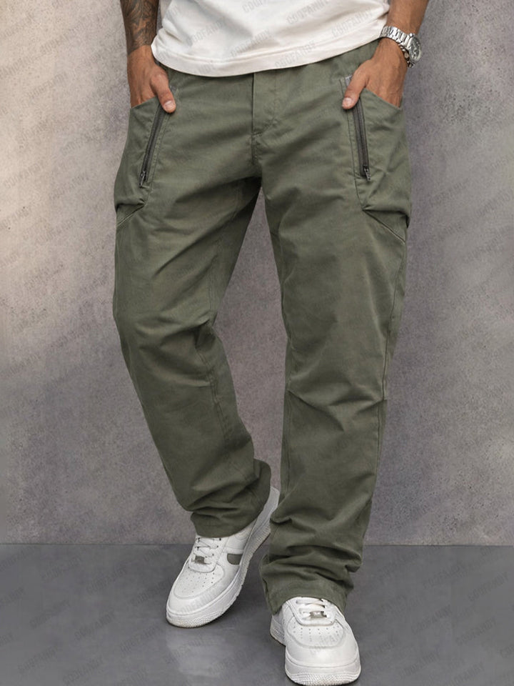 Mitch - Men's Slim-Fit Cargo Pants with Zip Pockets