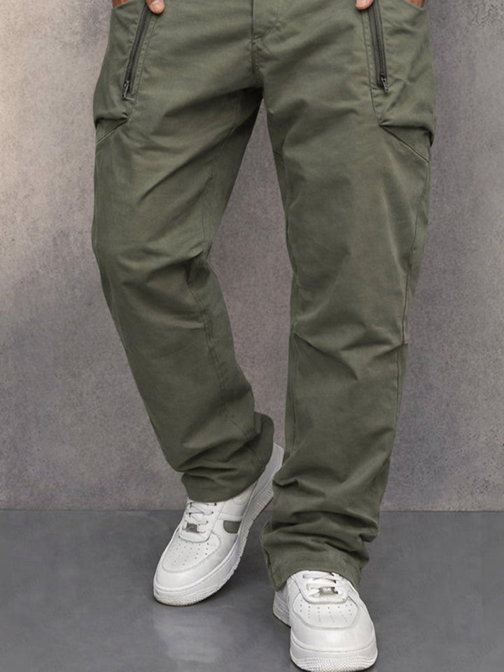 Mitch - Men's Slim-Fit Cargo Pants with Zip Pockets