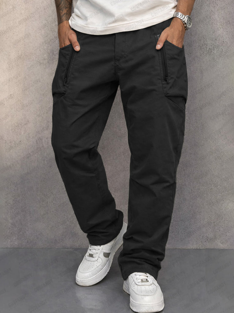 Mitch - Men's Slim-Fit Cargo Pants with Zip Pockets