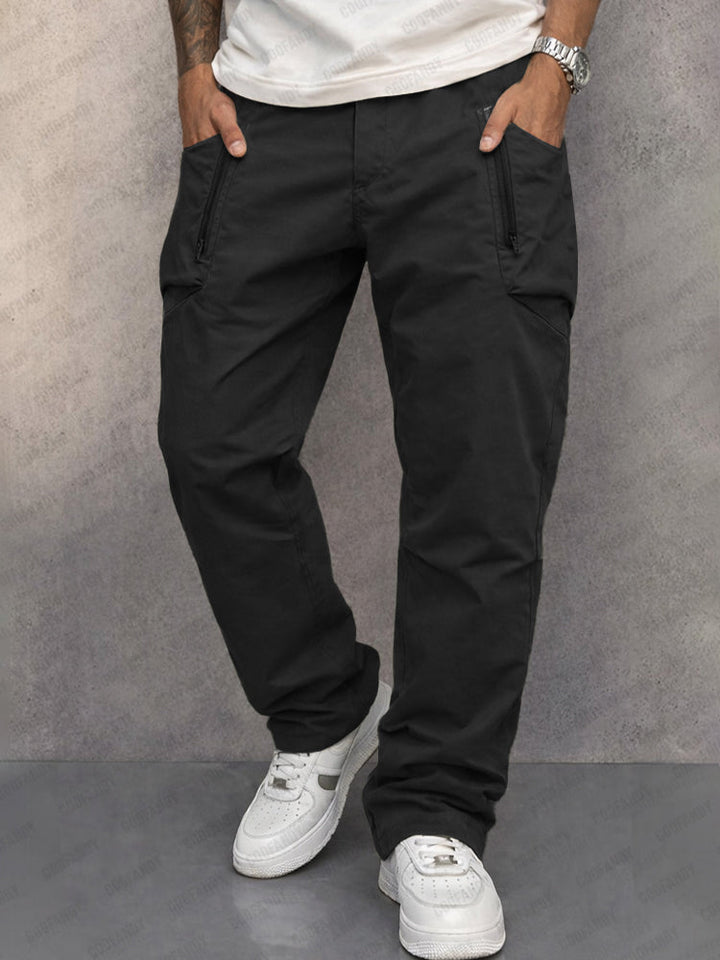 Mitch - Men's Slim-Fit Cargo Pants with Zip Pockets