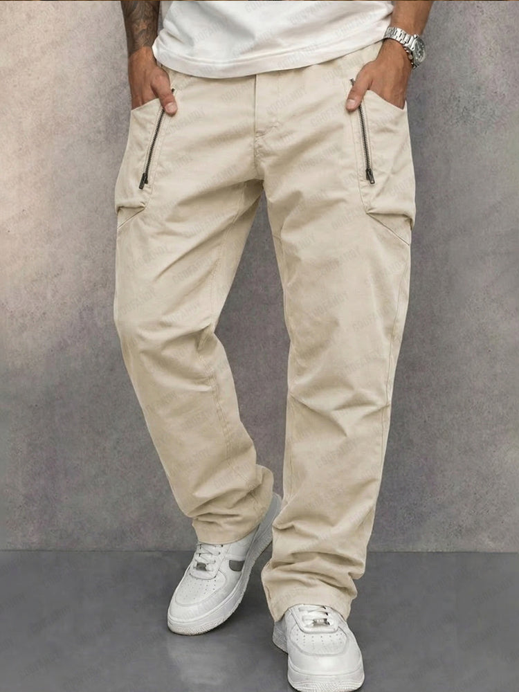 Mitch - Men's Slim-Fit Cargo Pants with Zip Pockets