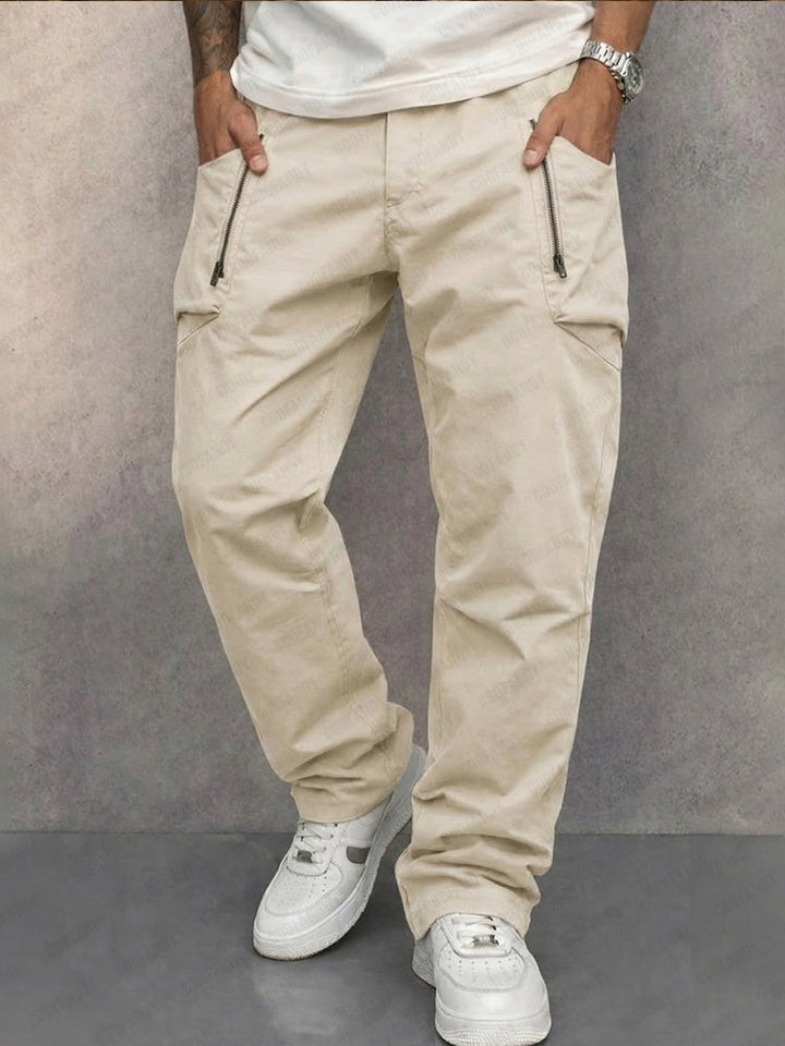 Mitch - Men's Slim-Fit Cargo Pants with Zip Pockets