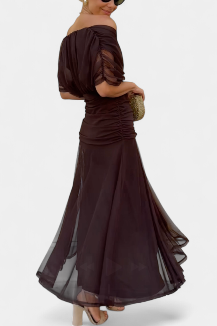 Eloria | Women's Elegant Floral Pleated Dress — Feminine Fit