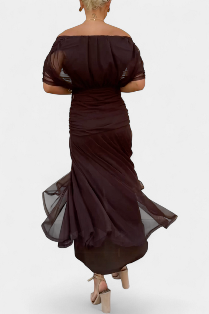 Eloria | Women's Elegant Floral Pleated Dress — Feminine Fit