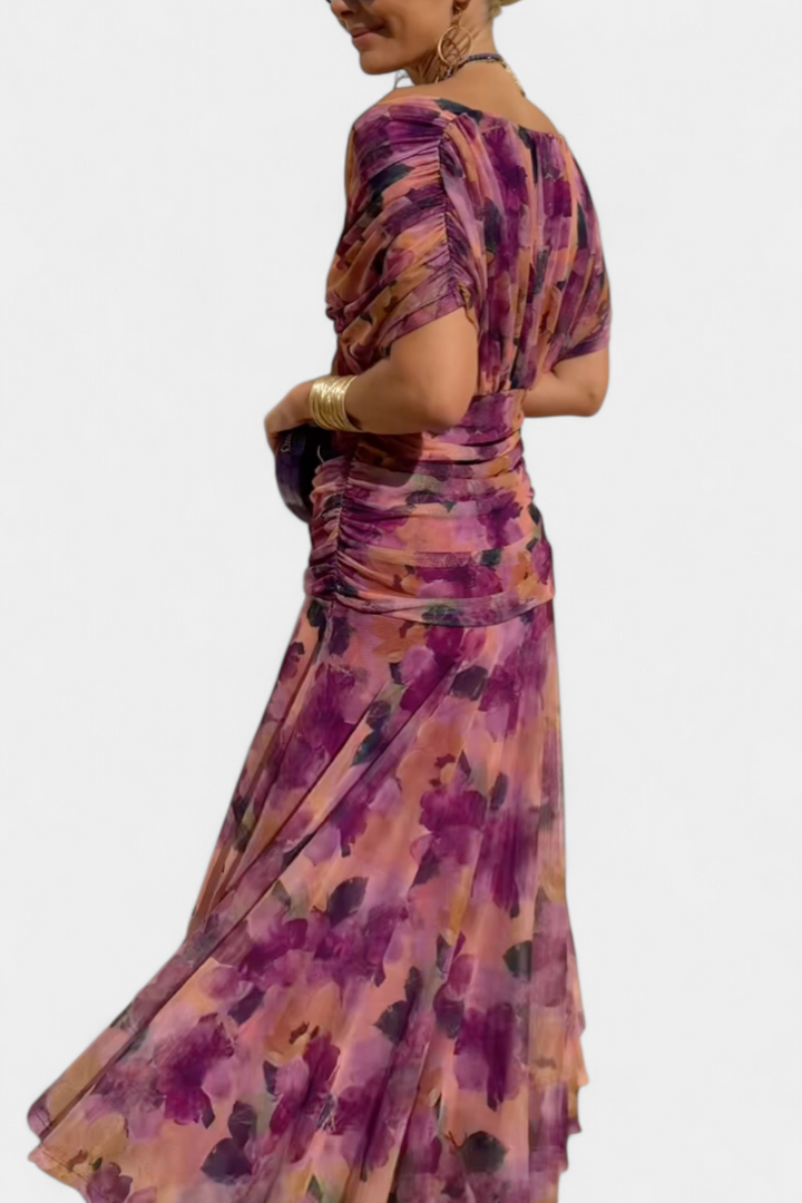 Abigail | Women's Floral Maxi Dress — V-Neck Occasion