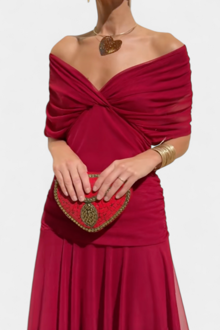 Eloria | Women's Elegant Floral Pleated Dress — Feminine Fit