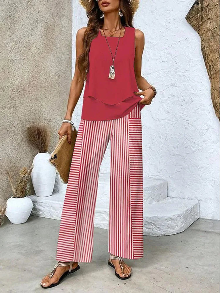 Katherine | Women's Elegant Two-Piece Summer Set — Loose Fit