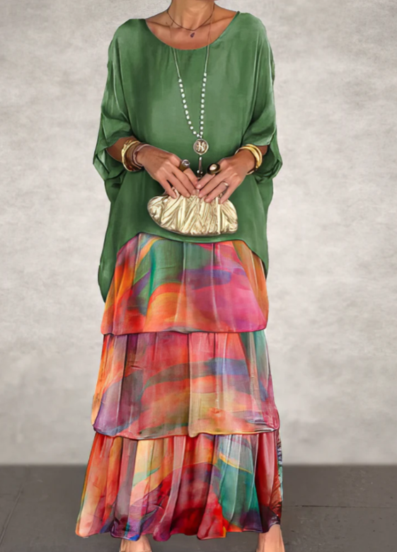 Caroline | Women's Elegant Flowing Maxi Dress for Any Occasion