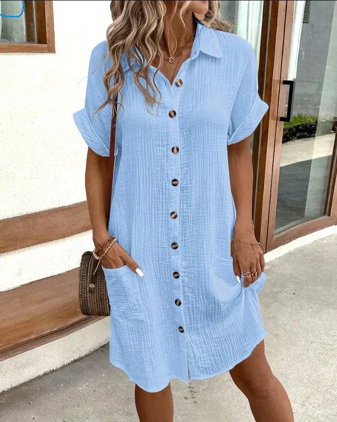 Beatrice | Women's Relaxed Polo Dress — Casual Elegance