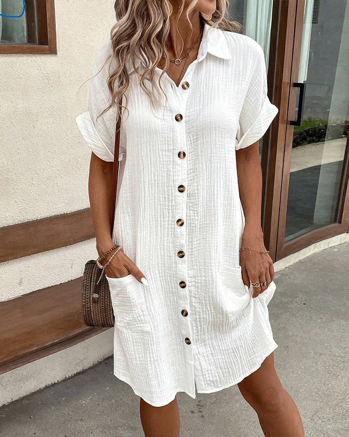 Beatrice | Women's Relaxed Polo Dress — Casual Elegance