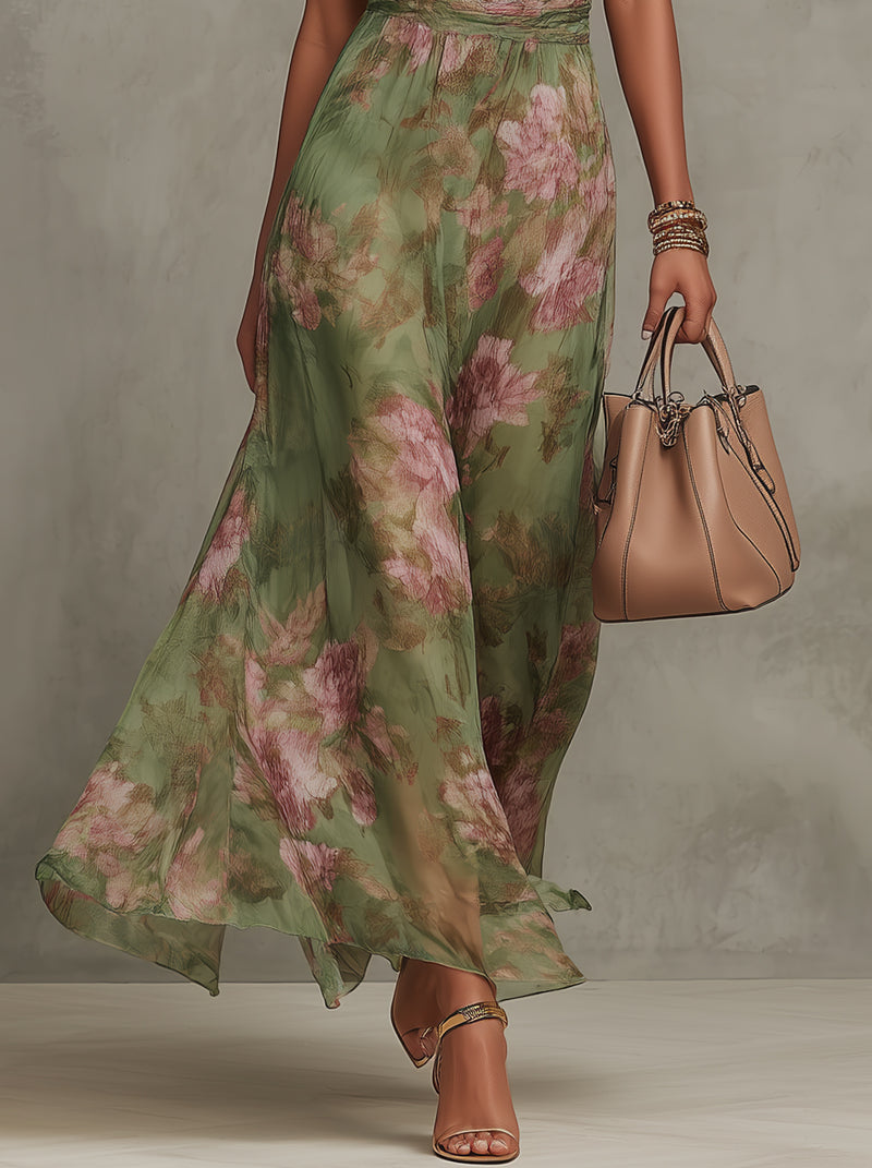 Sophie | Women's Floral Halter Maxi Dress for Summer