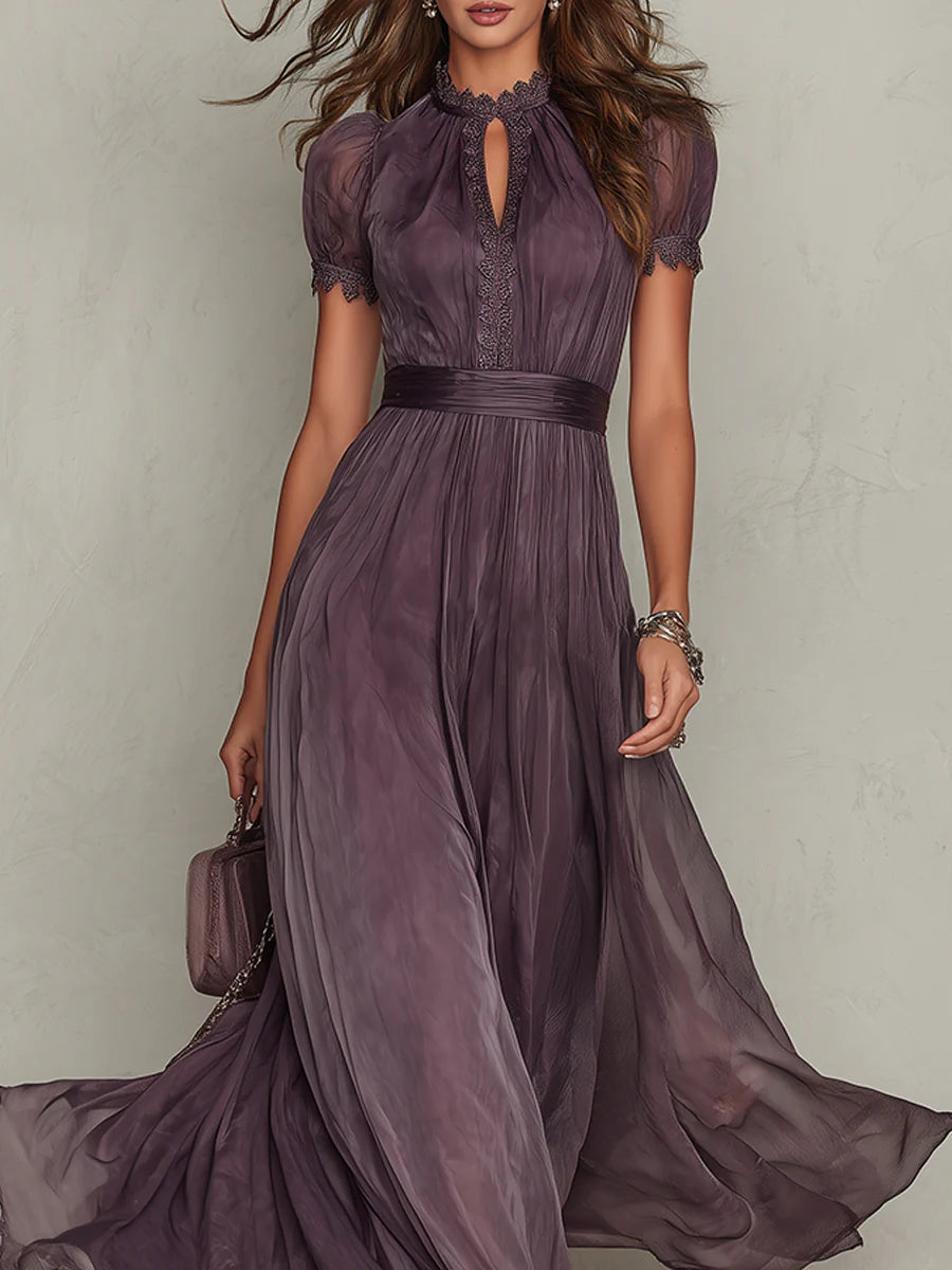 Ashley | Women's Vintage Floral Maxi Dress — Elegant