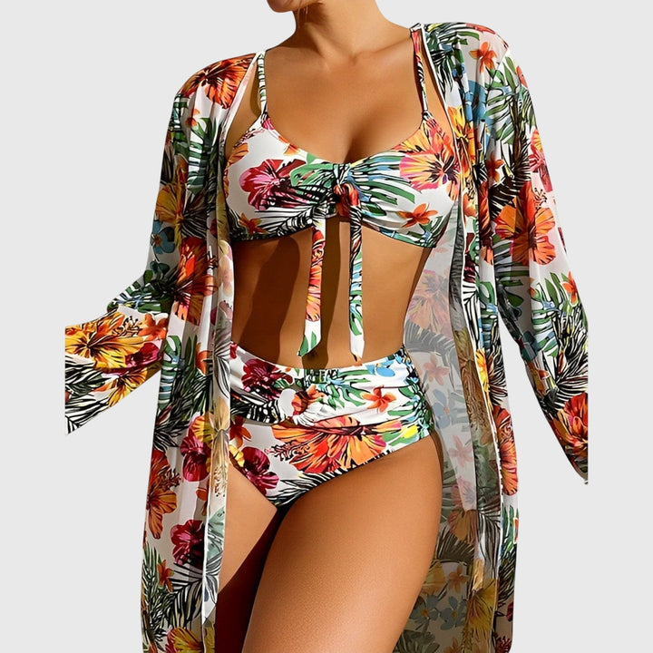 Luna - Women's Halter Bikini Set — V-Neck Swimwear
