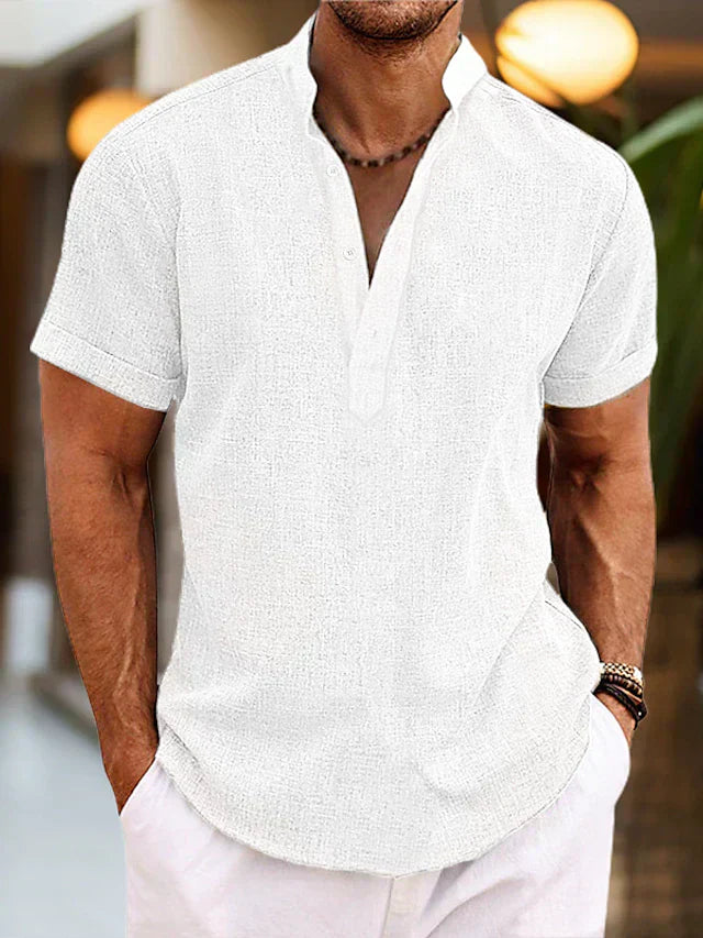 Lawrence | Men's Classic Henley Shirt — Relaxed Fit