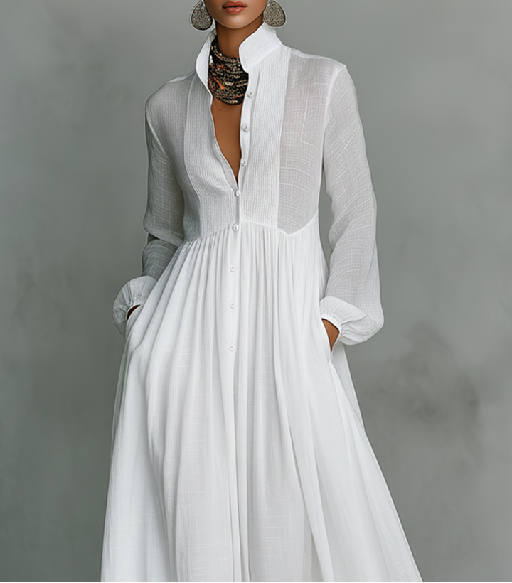 Anna - Women's Elegant Flowing Maxi Dress — Relaxed Fit