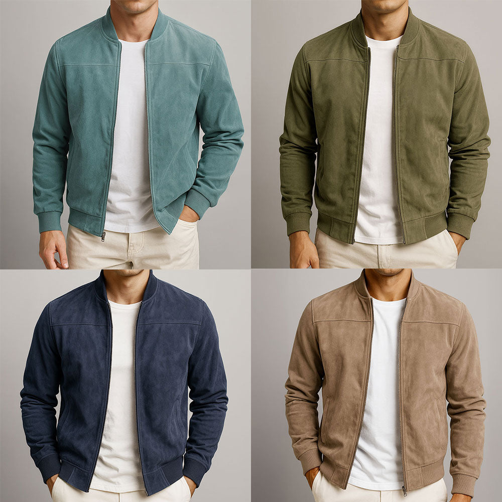 Ethan | Men's Minimalist Full-Zip Jacket — Sleek Fit