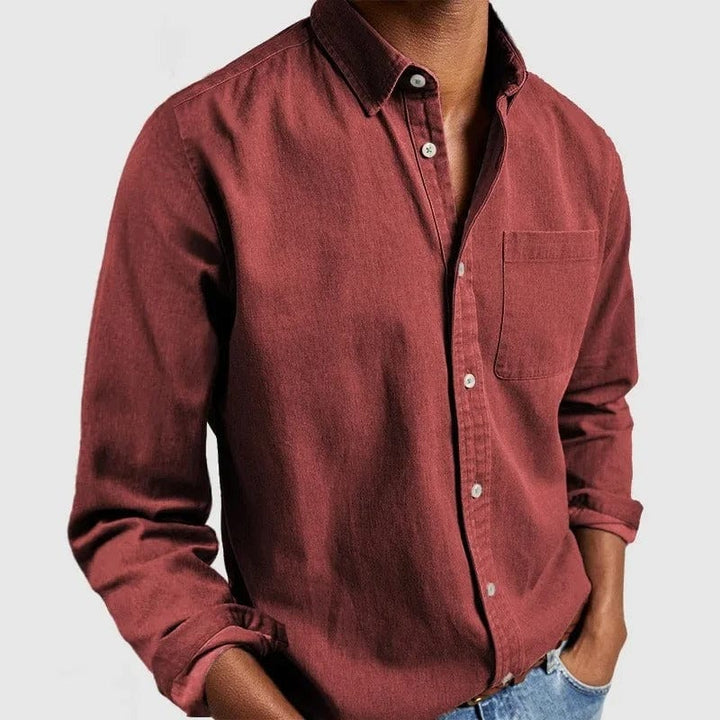 Caleb | Men's Classic Button-Up Shirt — Versatile Fit