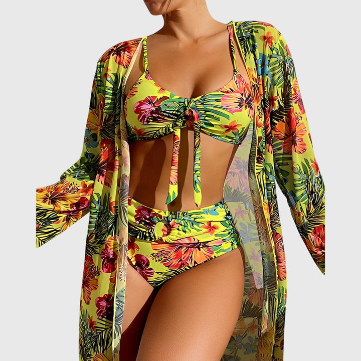 Luna - Women's Halter Bikini Set — V-Neck Swimwear