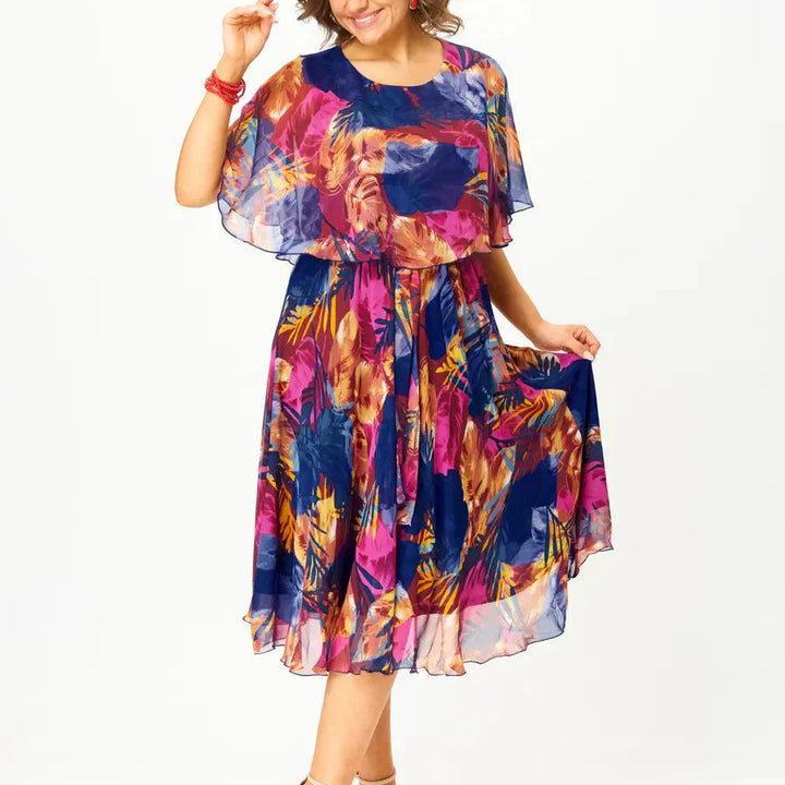 Brooklyn | Women's Plus Size Flowing Midi Dress — Elegant