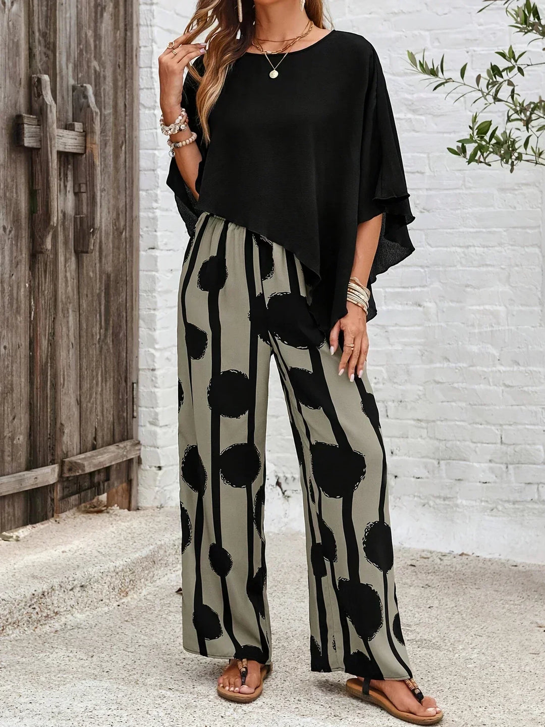 Kalliope - Women's Wide-Leg Two-Piece Set | Relaxed Fit