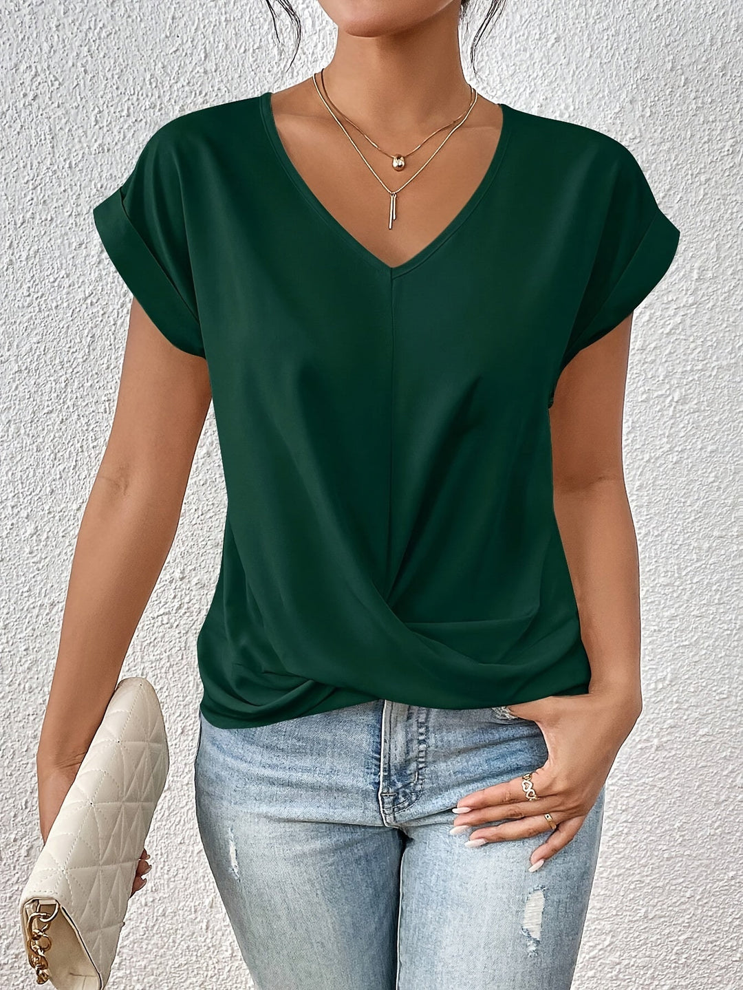 Emma™ | Sweetheart Neckline Casual T-shirt