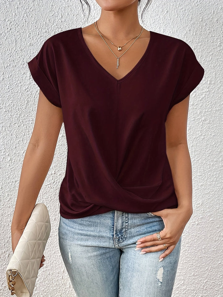 Emma™ | Sweetheart Neckline Casual T-shirt