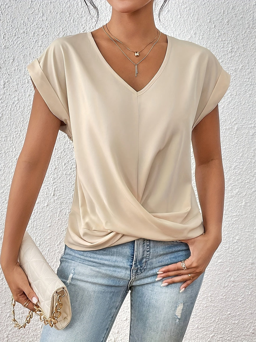 Emma™ | Sweetheart Neckline Casual T-shirt