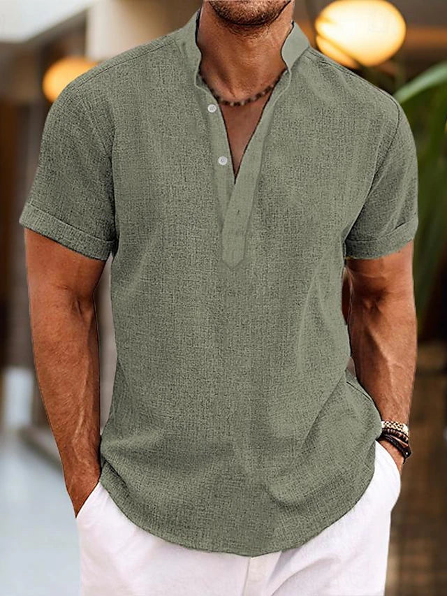 Lawrence | Men's Classic Henley Shirt — Relaxed Fit