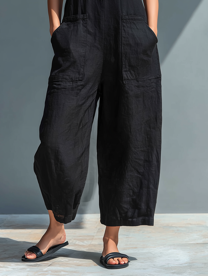 Lucinda | Women's Sleeveless Jumpsuit — Relaxed Elegant Fit