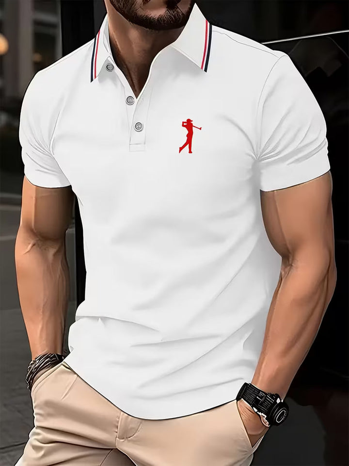 Arnold | Men's Casual Golf Print Short-Sleeve Shirt