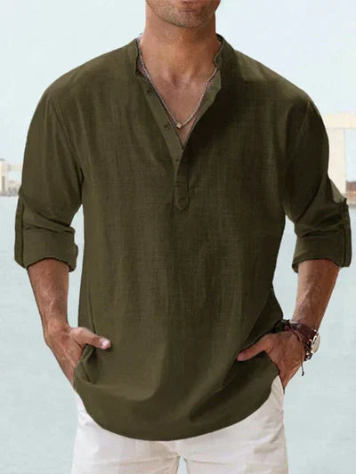 Joshua | Men's Relaxed Long Sleeve Shirt — All-Season