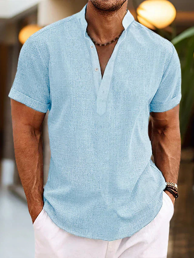 Lawrence | Men's Classic Henley Shirt — Relaxed Fit