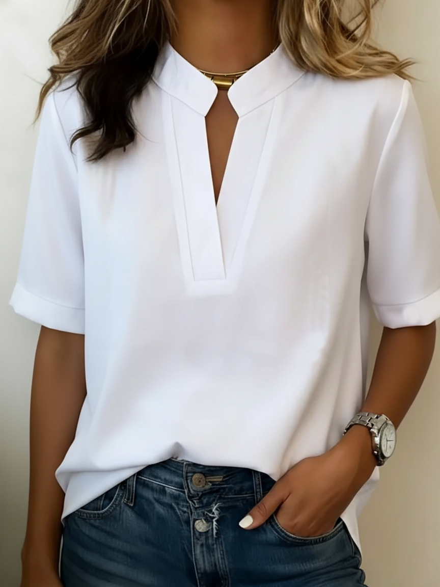 Chloe™ | Refined Collar Elegant Blouse