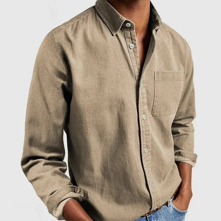 Caleb | Men's Classic Button-Up Shirt — Versatile Fit