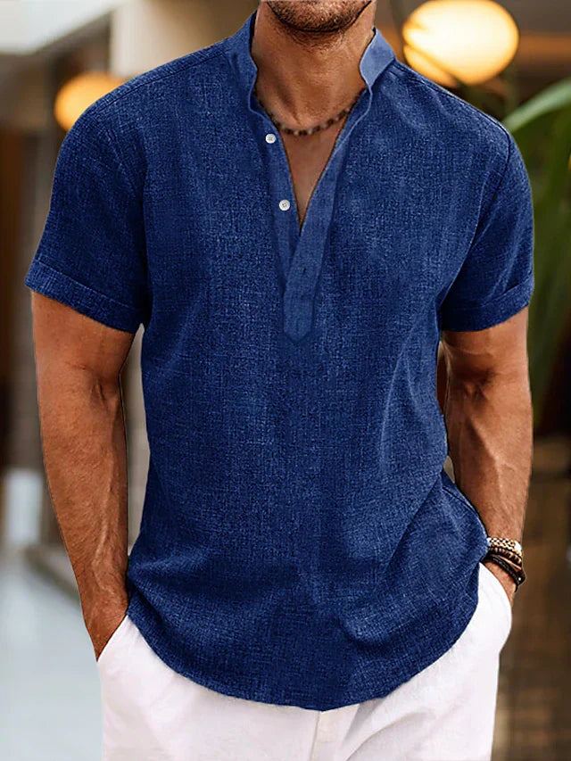 Lawrence | Men's Classic Henley Shirt — Relaxed Fit