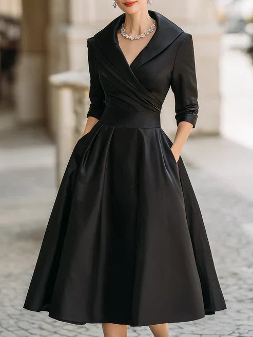 Gracie | Women's Elegant Fitted Midi Evening Dress