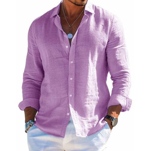 Flavio | Men's Breathable Summer Button-Up Shirt