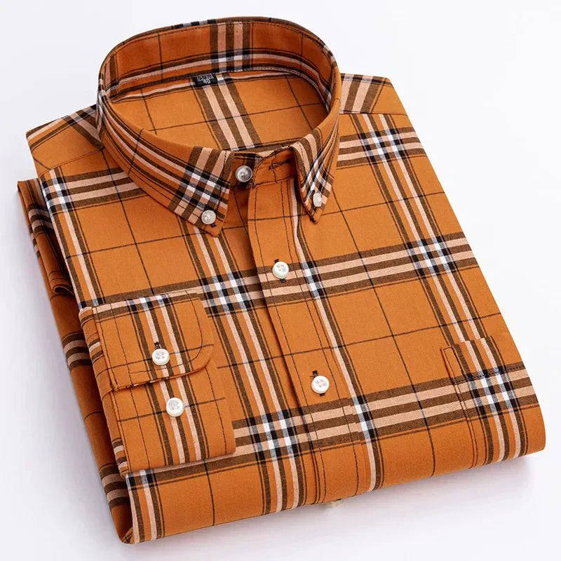 Bryan | Men's Plaid Button-Down Shirt — Casual Classic