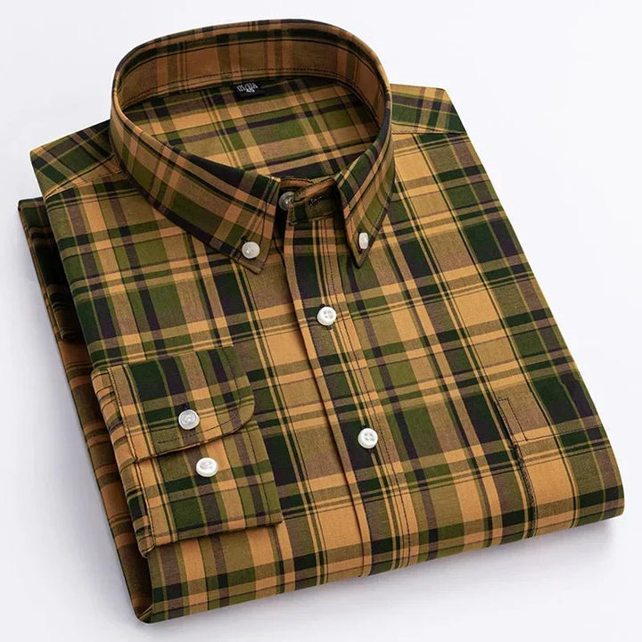 Bryan | Men's Plaid Button-Down Shirt — Casual Classic