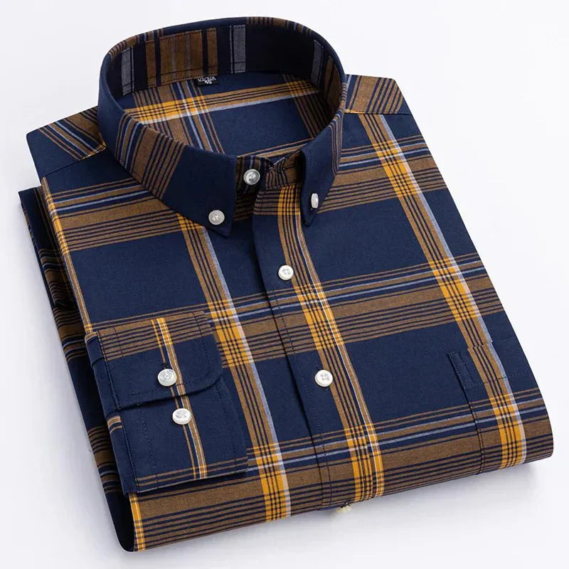 Bryan | Men's Plaid Button-Down Shirt — Casual Classic