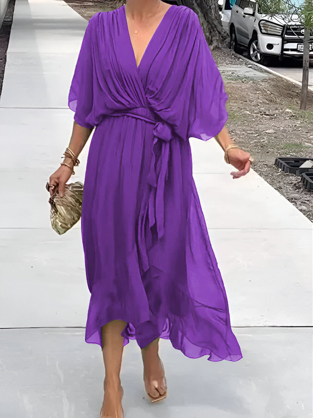 Monica | Women's Flowy V-Neck Dress for Every Occasion