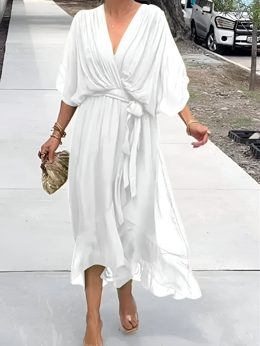 Monica | Women's Flowy V-Neck Dress for Every Occasion