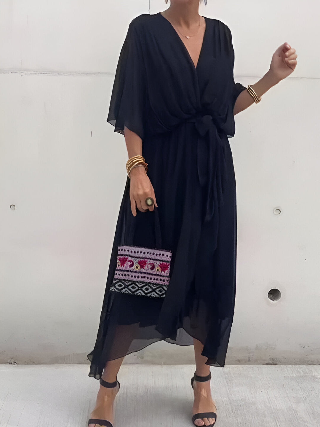 Monica | Women's Flowy V-Neck Dress for Every Occasion